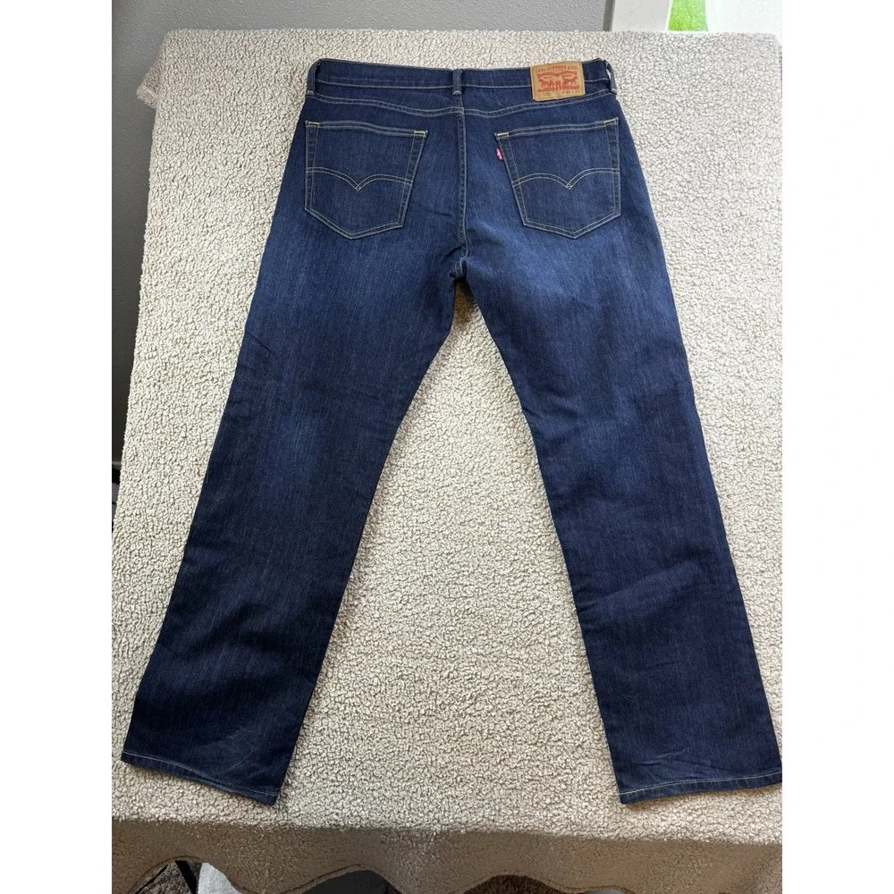 Levi's 505 Jeans Mens 36x32 Dark Wash Regular Fit Straight Leg Denim Classic Zip